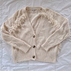 Madewell Cream Textured Cardigan